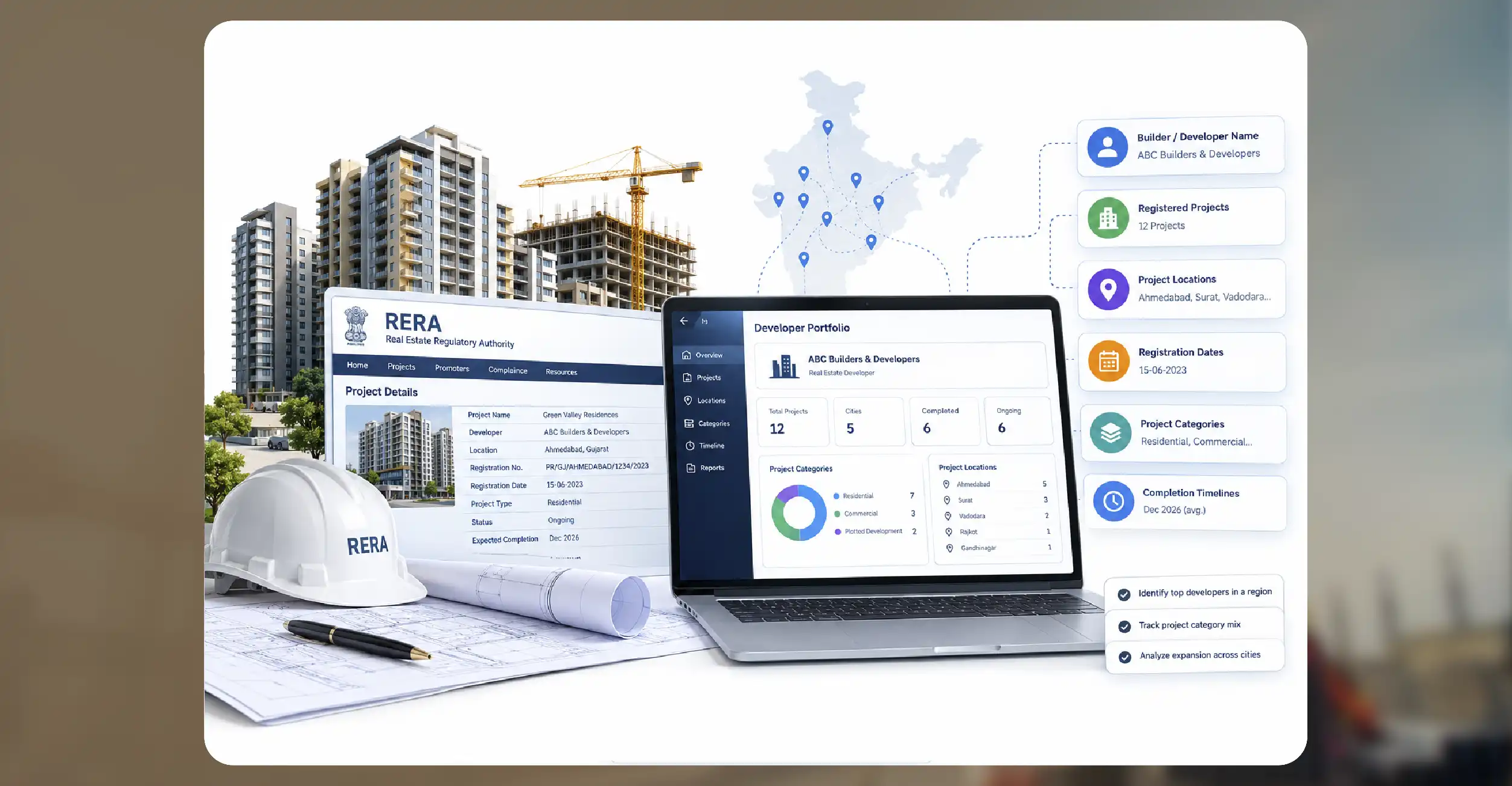 RERA Builder and Developer Data Extraction